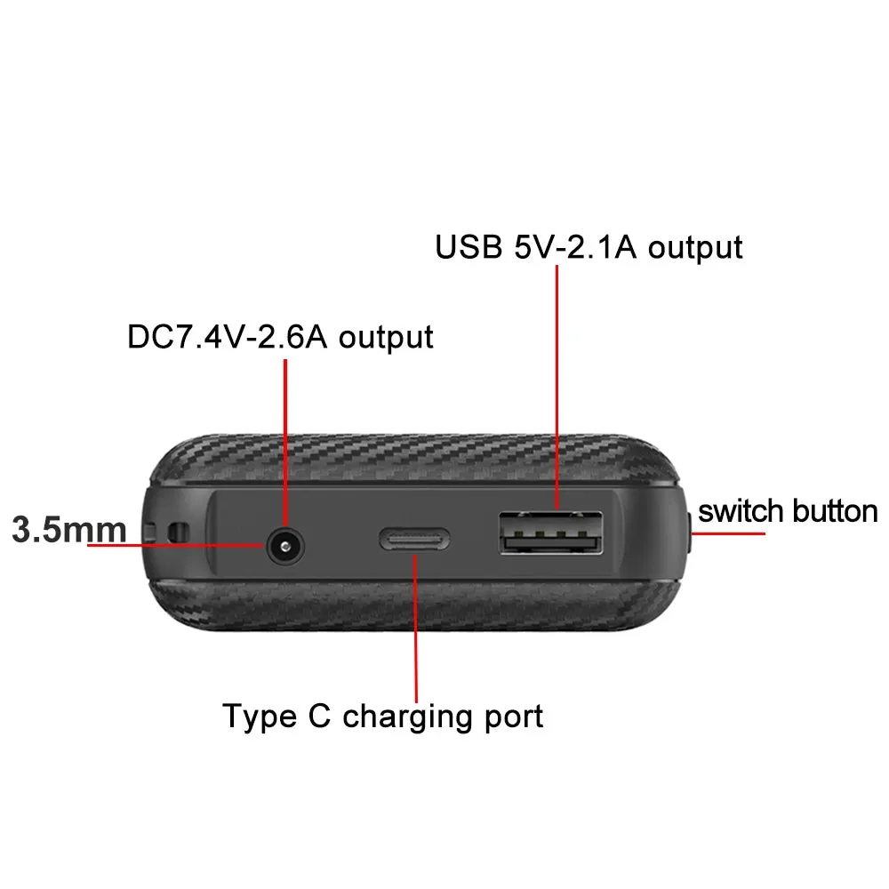 1 - AC - SHINEFUTURE 20,000mAh Power Bank: DC7.4V portable charger for heating vests & phones