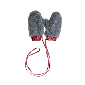 Adult Natural Wool Mittens / Gloves - Grey