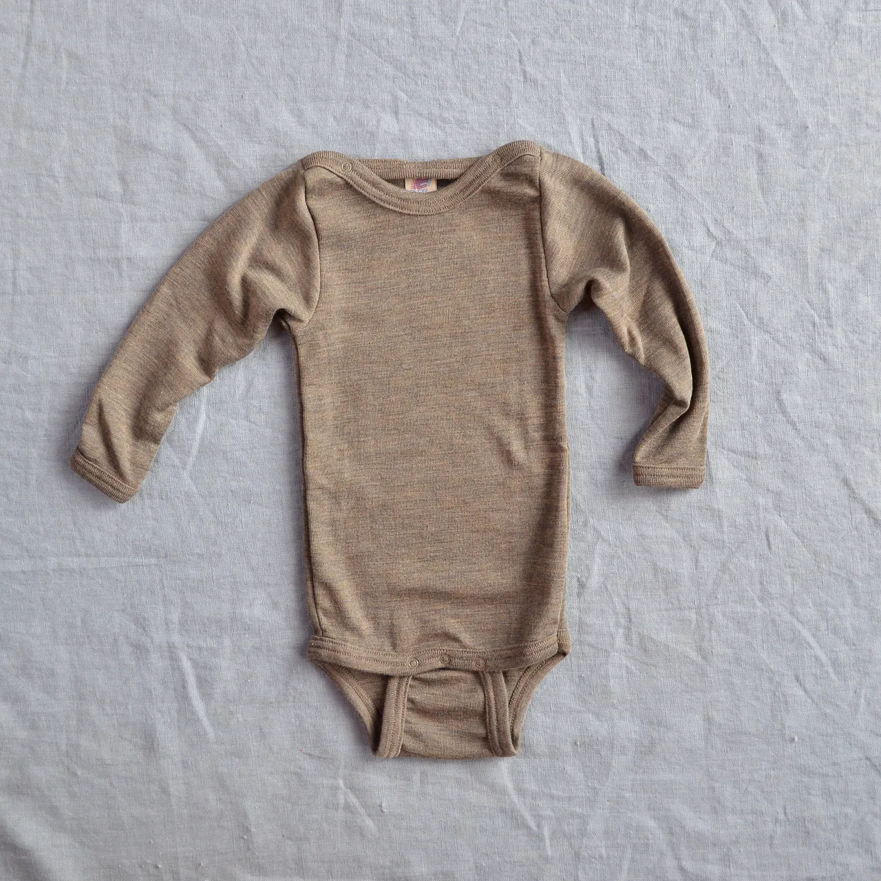 Baby Bodysuit Long Sleeve Organic Wool/Silk (0-3yrs)