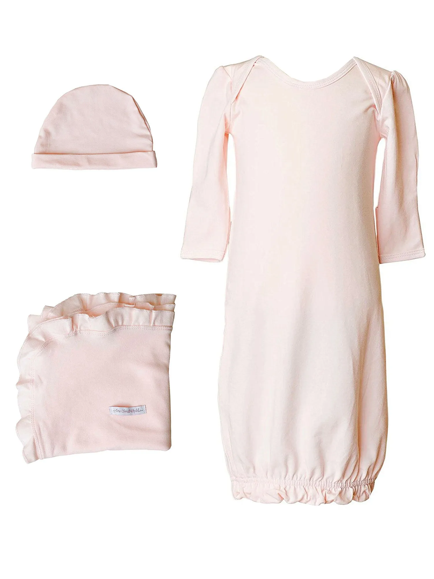 Baby Girls Bamboo 3pc Gown Hat Blanket Layette Set 3M-6M