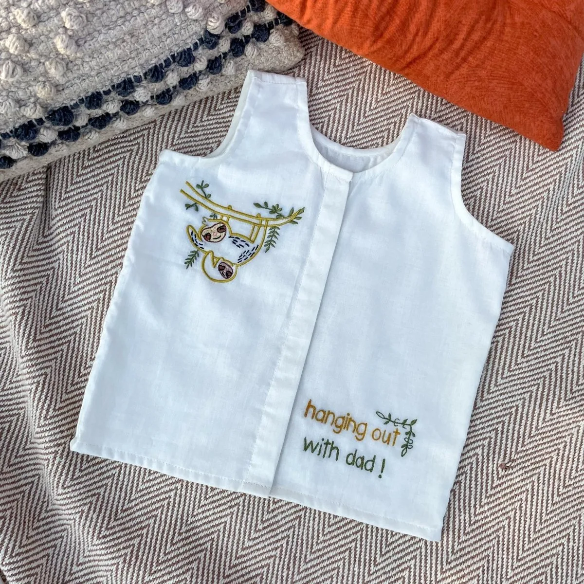 Bhaakur - Cotton Vests - Set of 2 (Sloth)