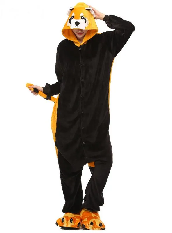 BLACK COON COSTUME PAJAMAS SLEEPWEAR ONESIE