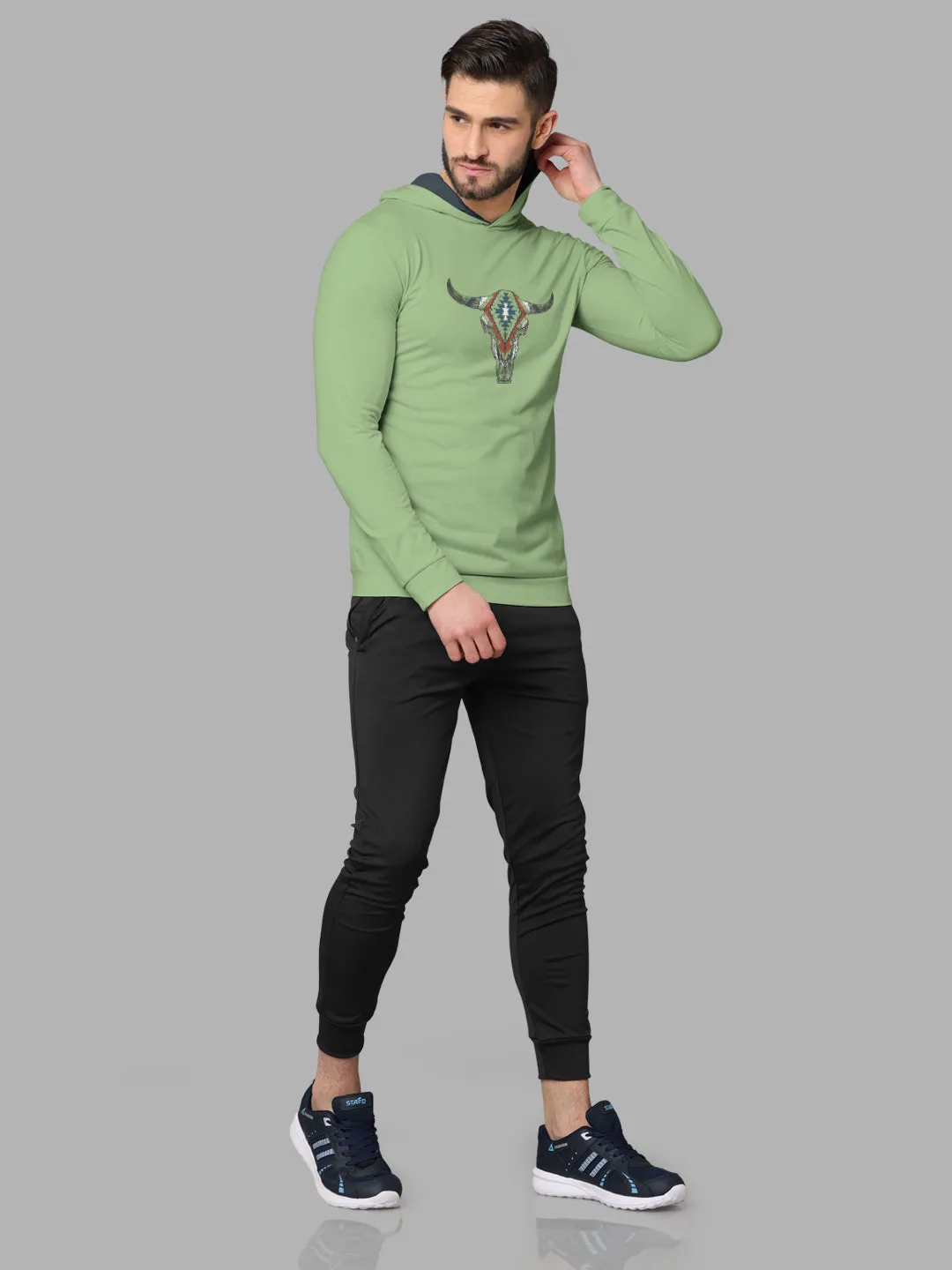 Bullmer Mens Loop Knit Hooded T Shirt by Hellcat