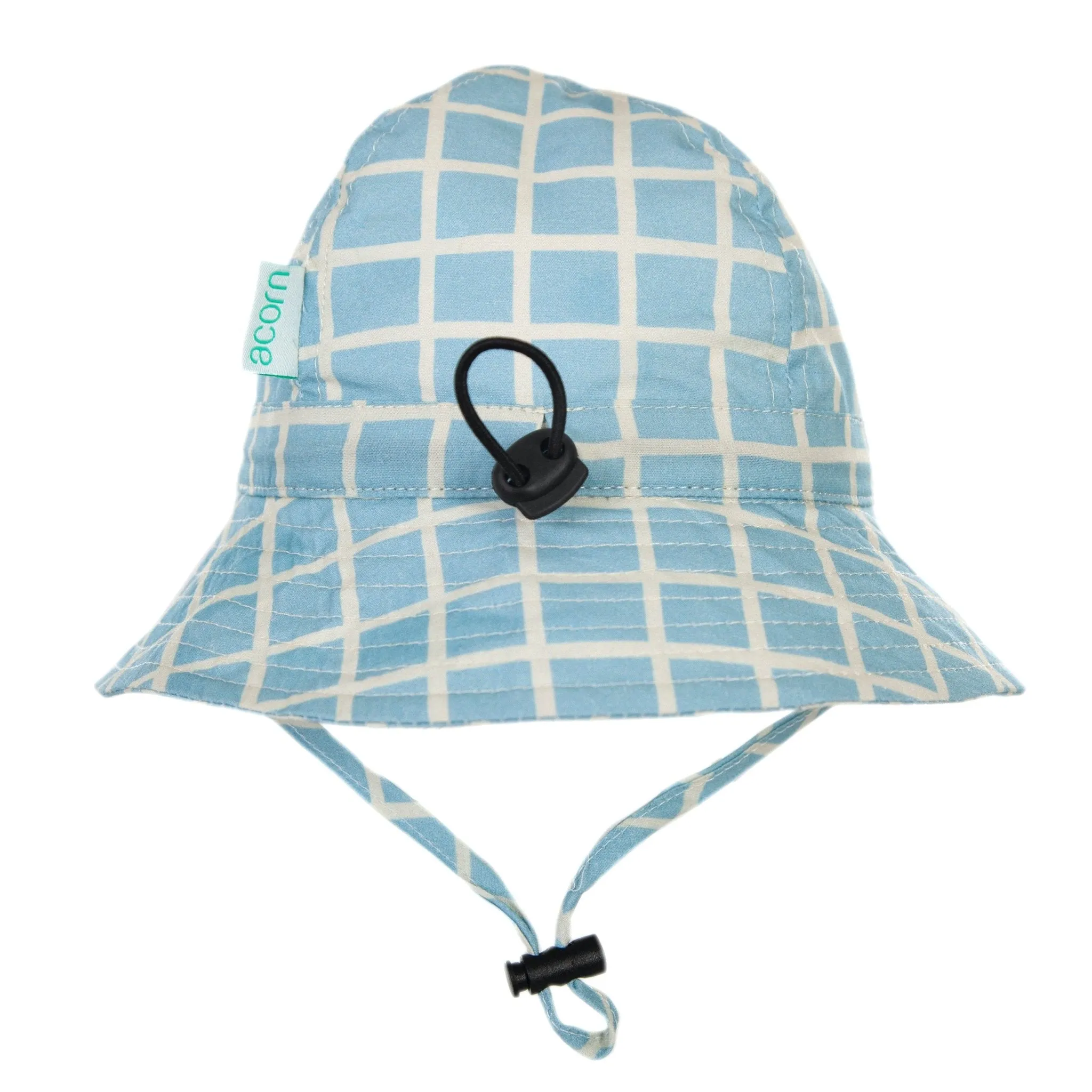 Checks Wide Brim Infant Sunhat