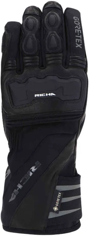 Cold Protect Gore-Tex Richa Waterproof Motorcycle Gloves, Black