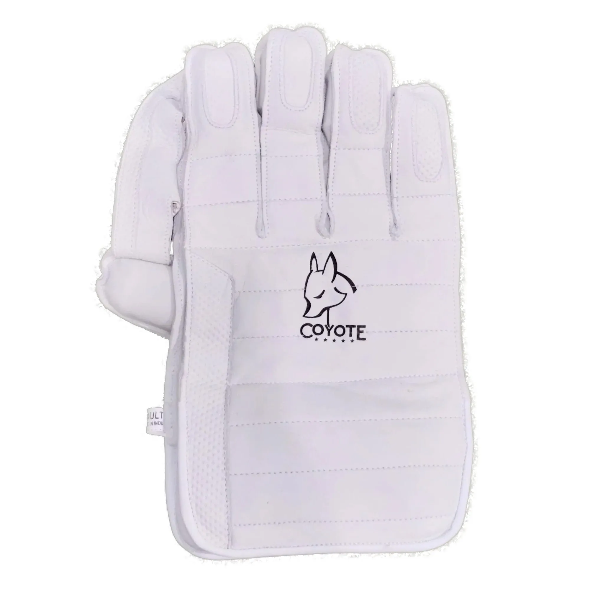 COYETE Elite Adult Wicket Keeping Gloves Pure White