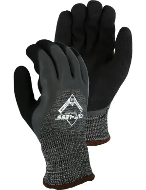 Cut-Less Korplex Cut Resistant, Water Repellent, Winter Lined Glove w/Crinkle Latex Palm Coating, A6 - 1 Pair