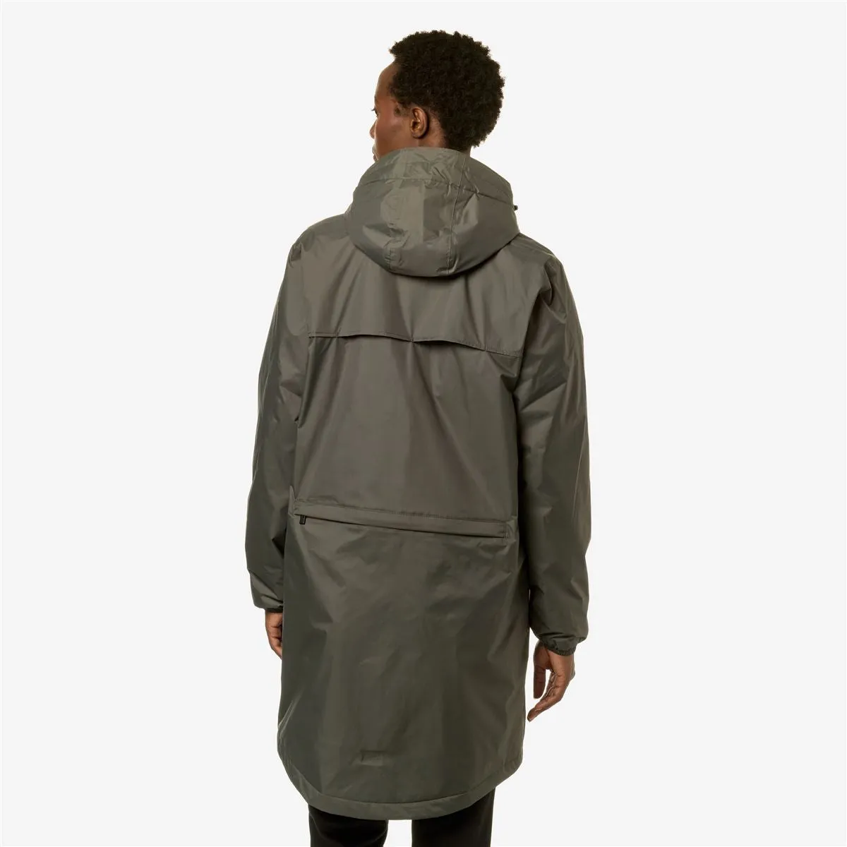 Eiffel Warm -  Waterproof Long Rain Jacket in Green Blackish