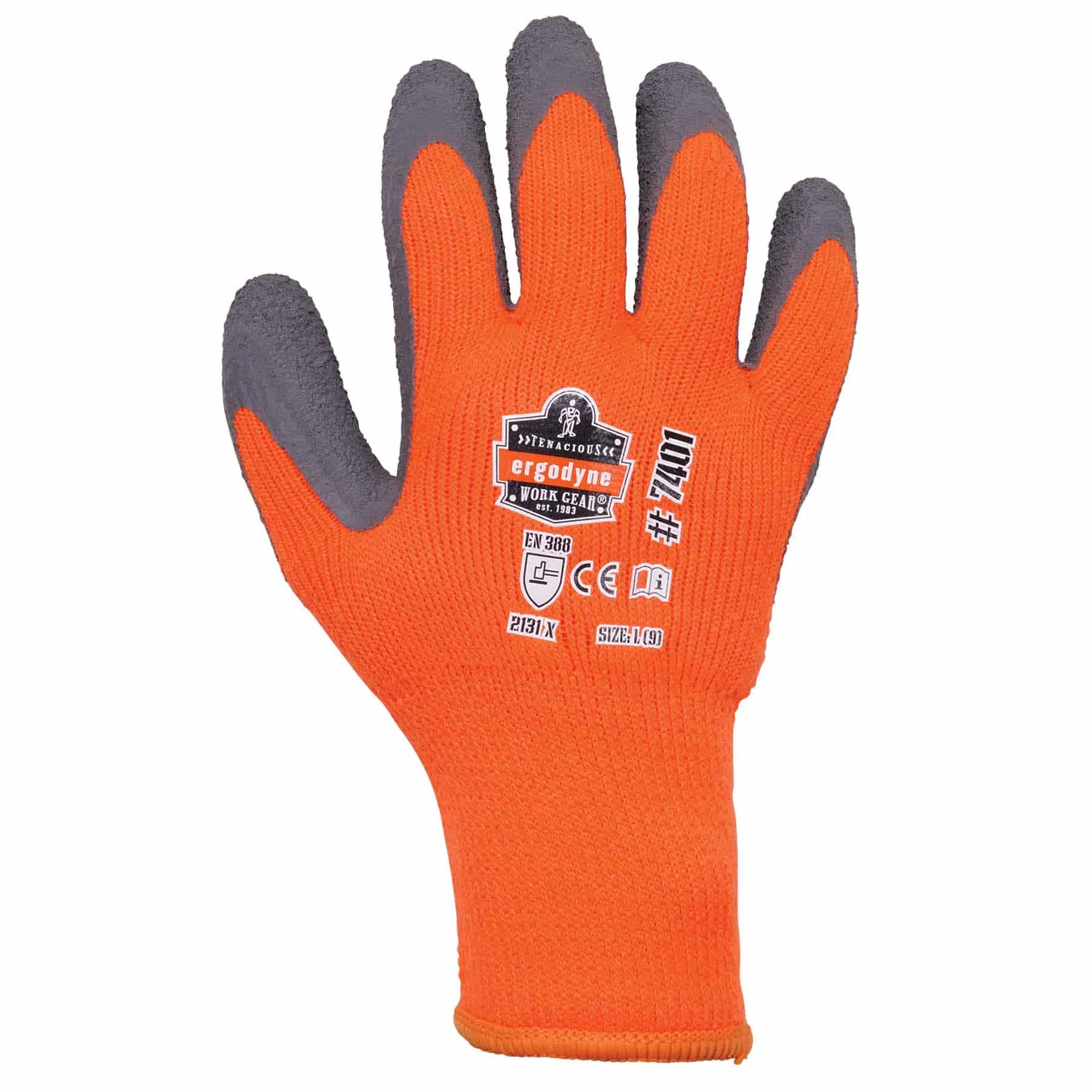 Ergodyne 17895 7401-CASE XL Orange Coated Lightweight Winter Gloves 144-Pair