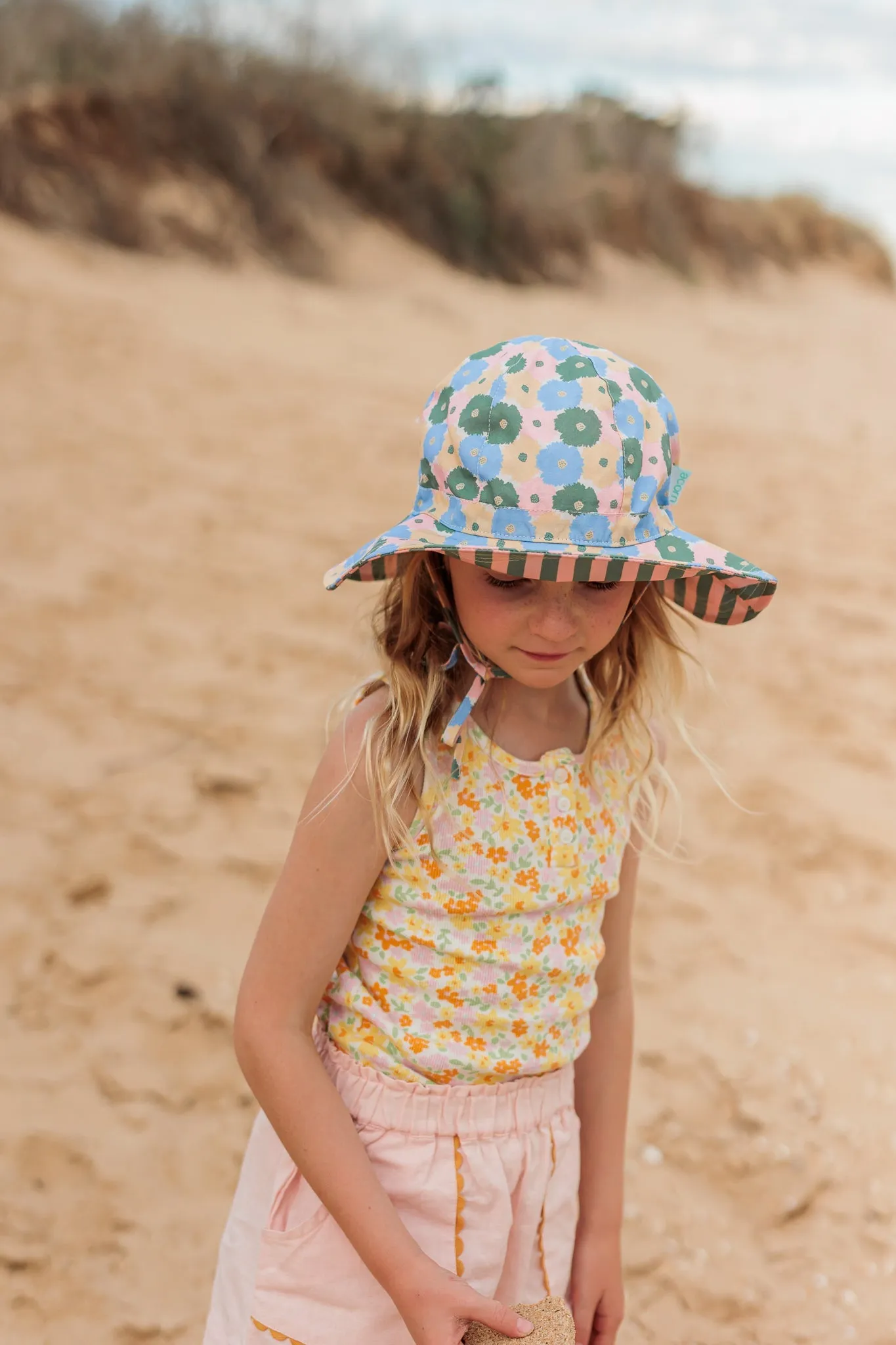 Full Bloom Wide Brim Reversible Sunhat