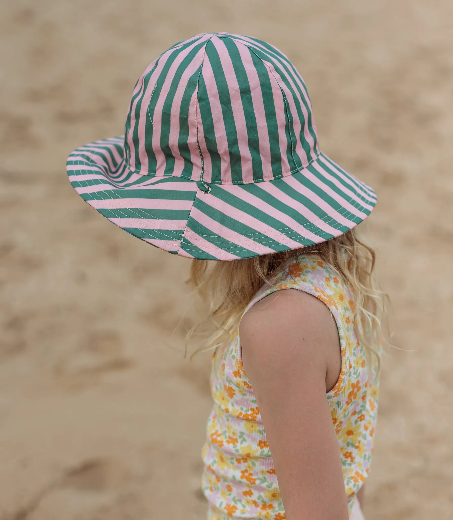 Full Bloom Wide Brim Reversible Sunhat