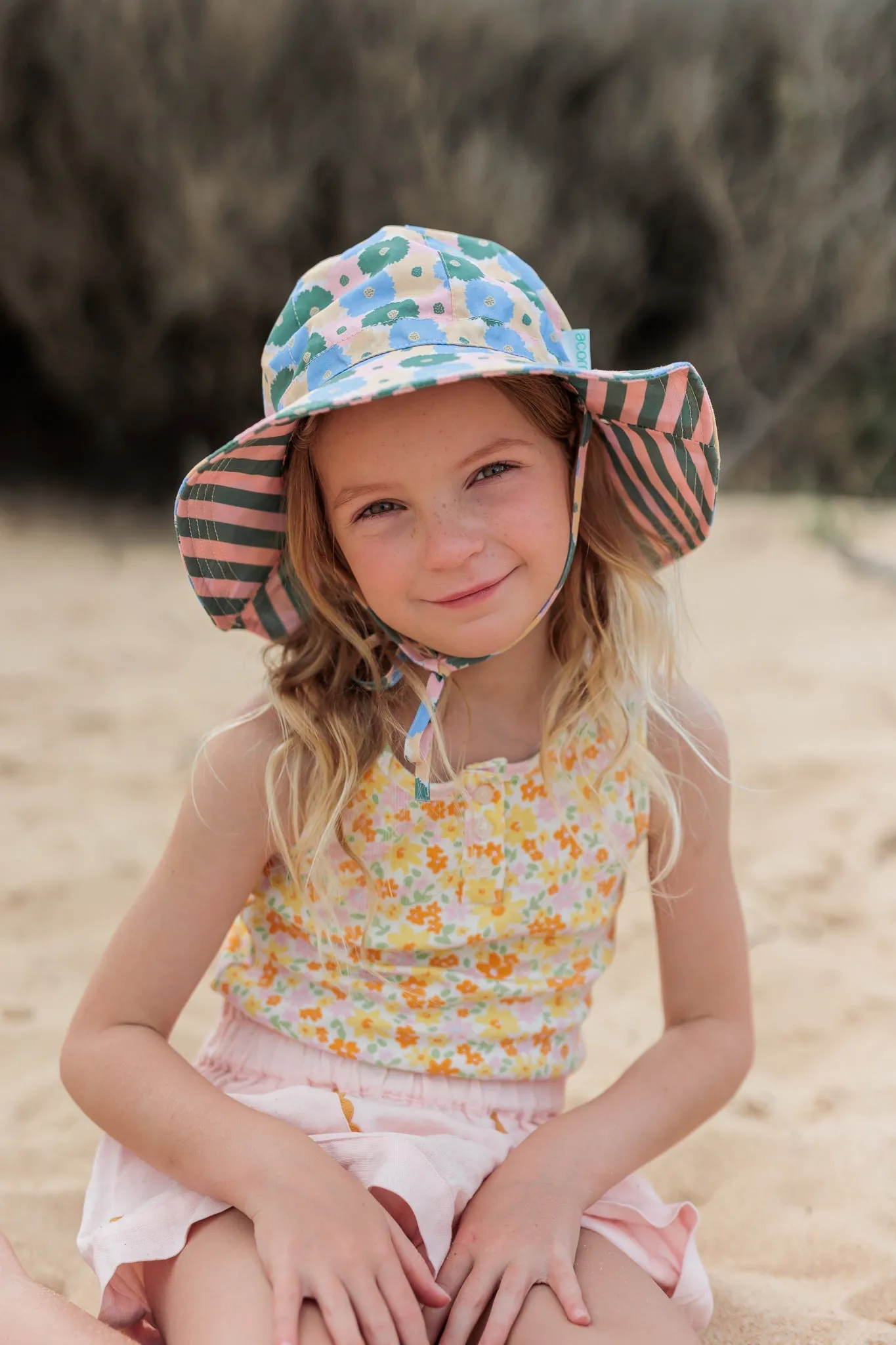 Full Bloom Wide Brim Reversible Sunhat