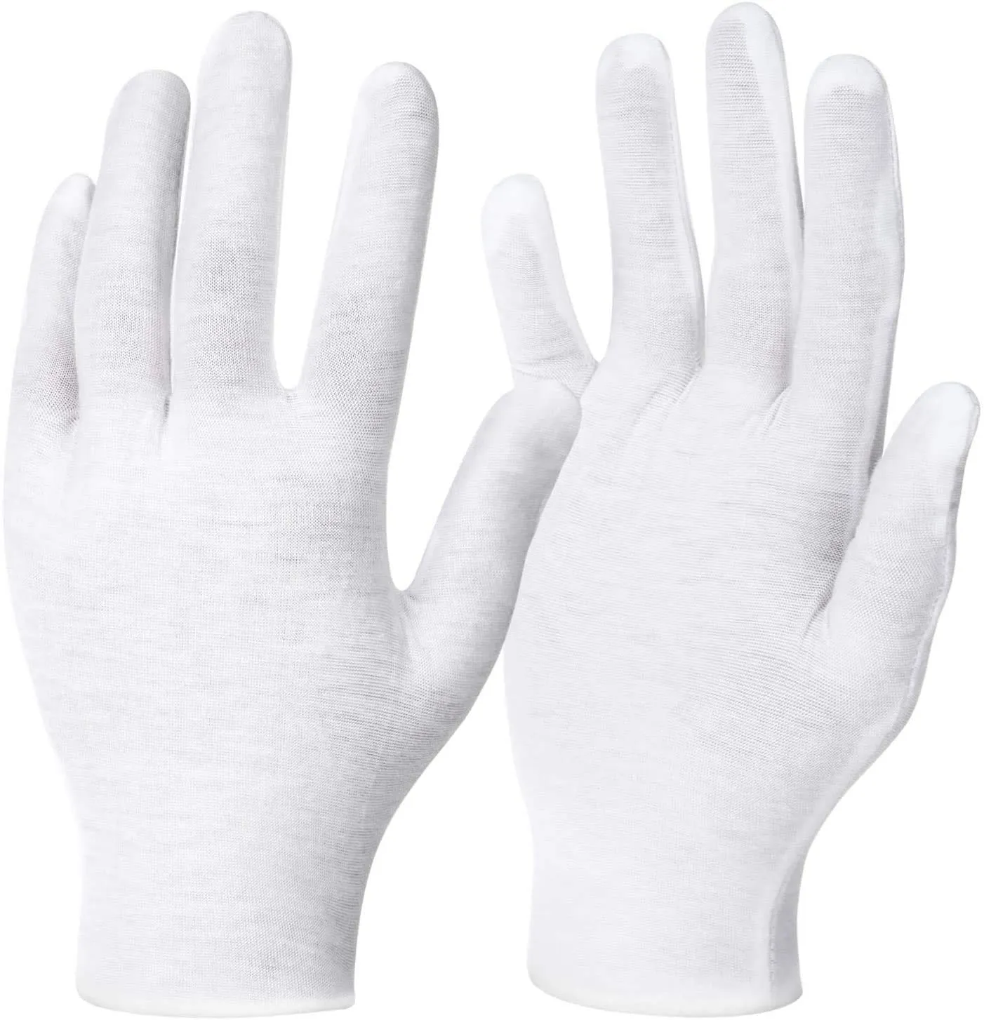 Kuber Industries Men's & Women's Cotton Hand Summer Gloves for Protection from Sun Burn/Heat/Pollution (Pack Of-1 Pairs, White)-MASK46431