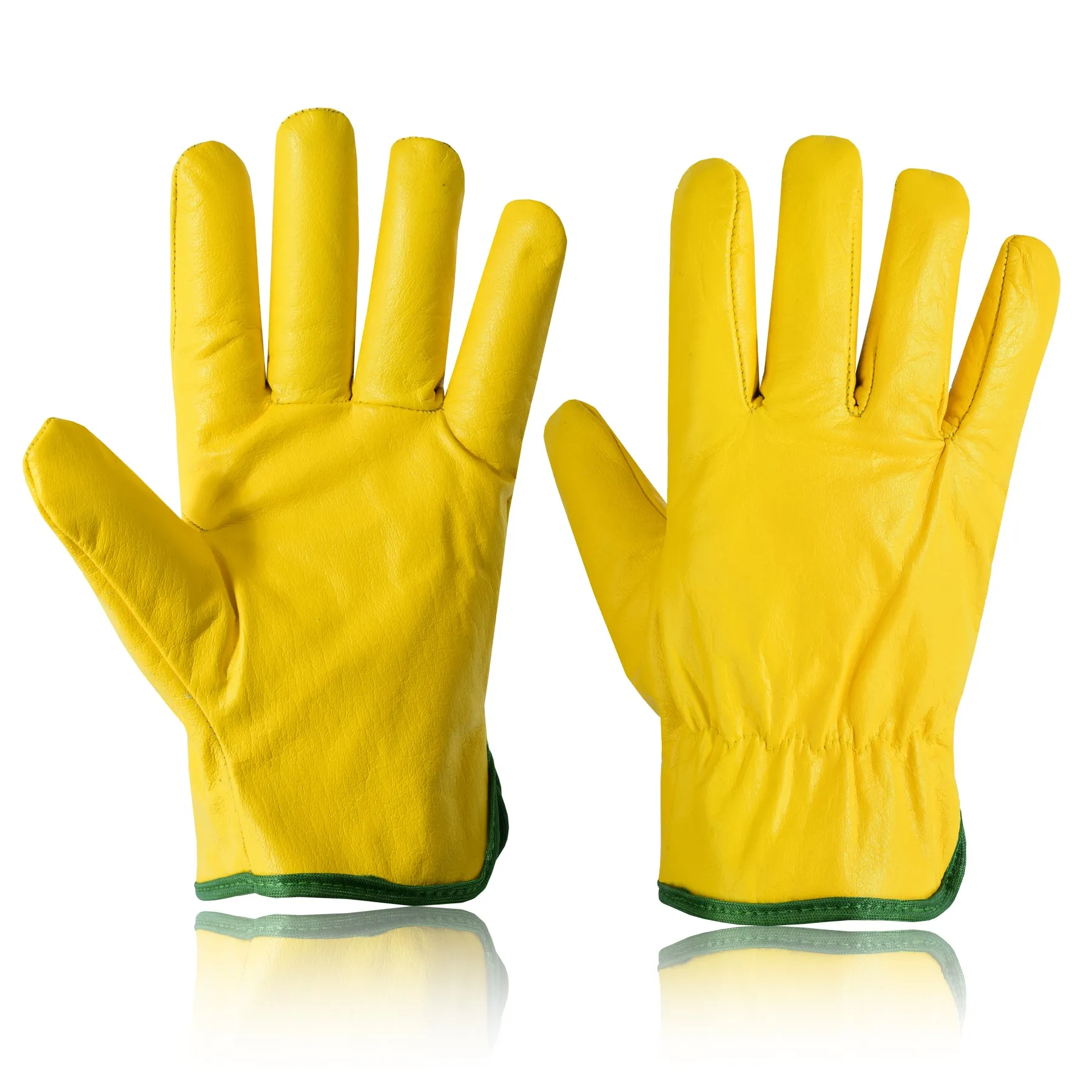 Lorry Driving Leather Fleece Lined Gloves