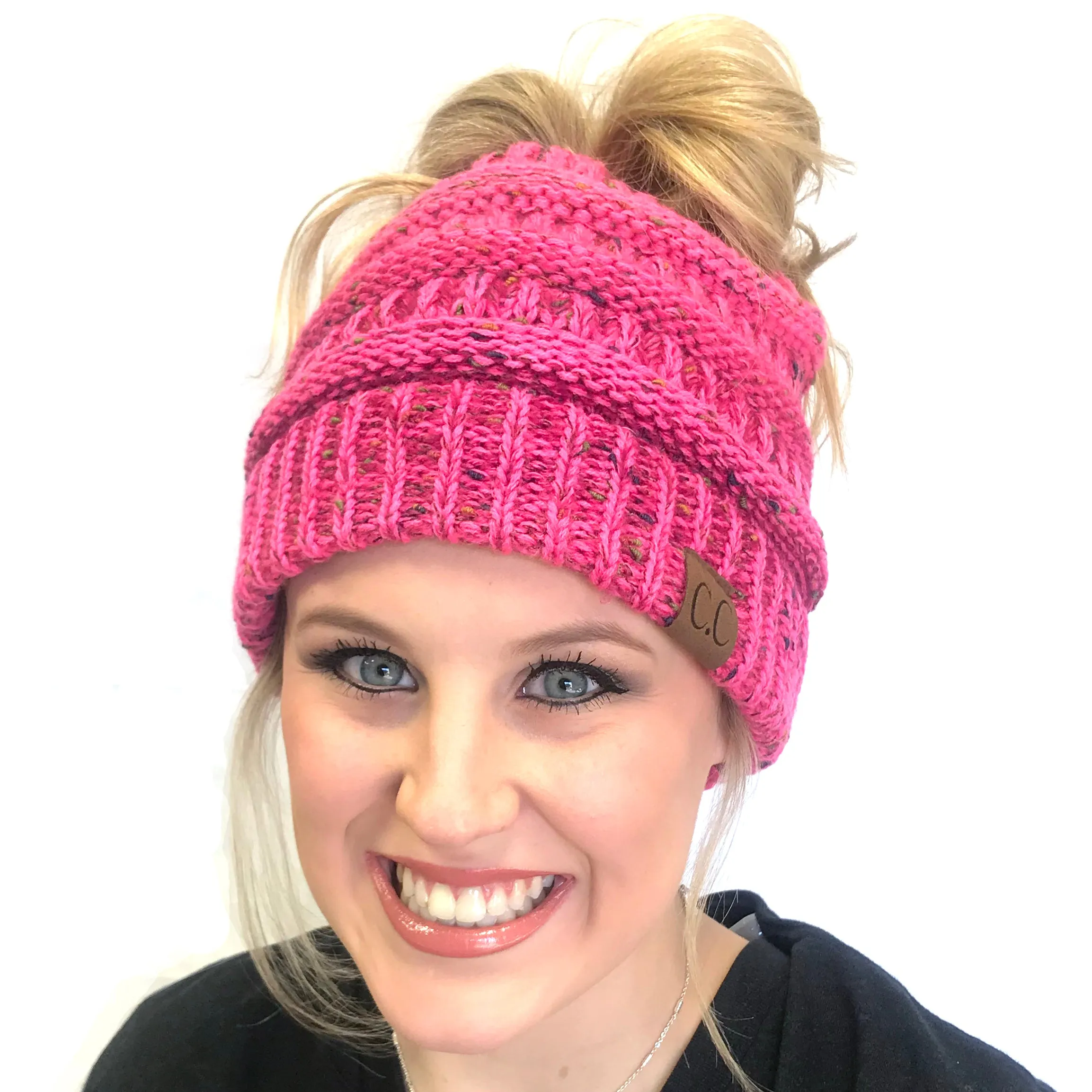 MB-817A Messy Bun Ombre Bubblegum Pink