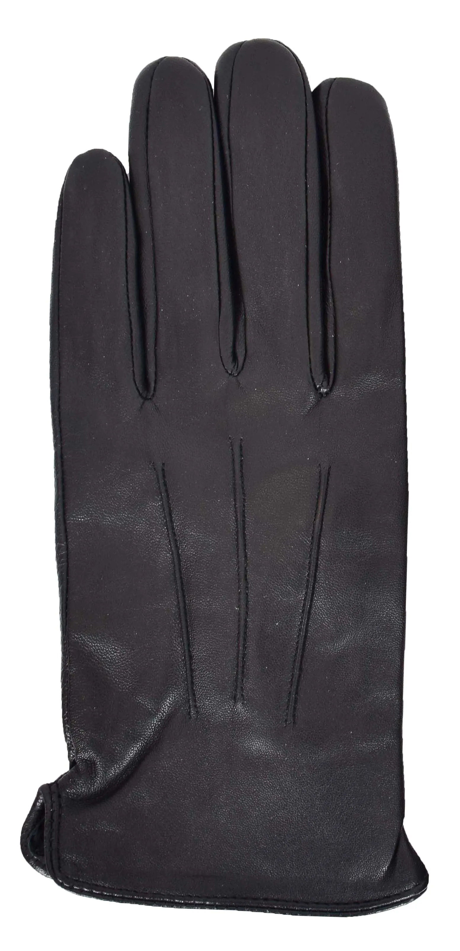 Mens Genuine Black Leather Gloves Soft Lambskin Winter Casual Plain Gloves Pair MGP02