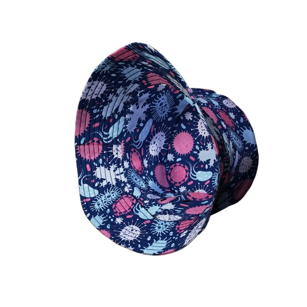 Microscopic Collection Blue Science Biology Bucket Hat