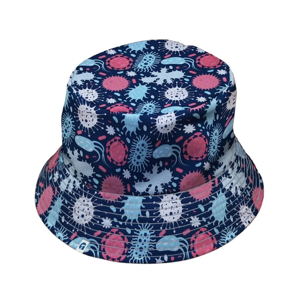 Microscopic Collection Blue Science Biology Bucket Hat