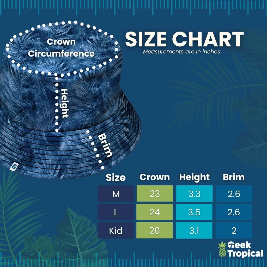 Microscopic Collection Blue Science Biology Bucket Hat