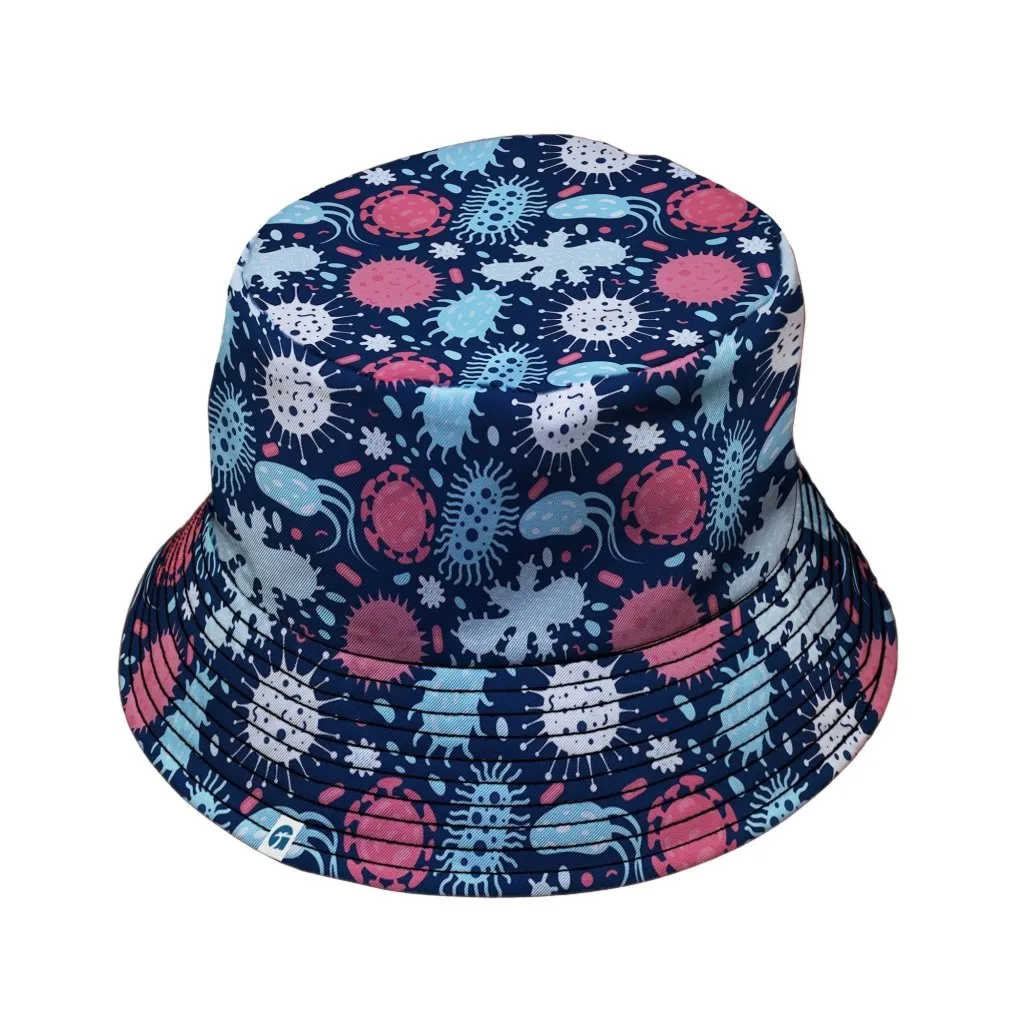 Microscopic Collection Blue Science Biology Bucket Hat