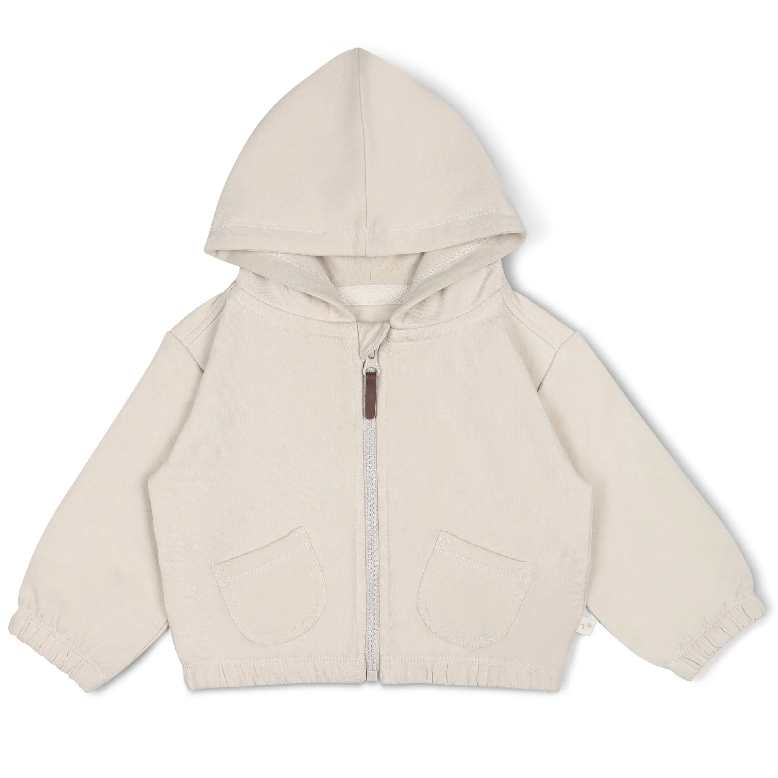 Organic Fleece Hooded Jacket | Oat