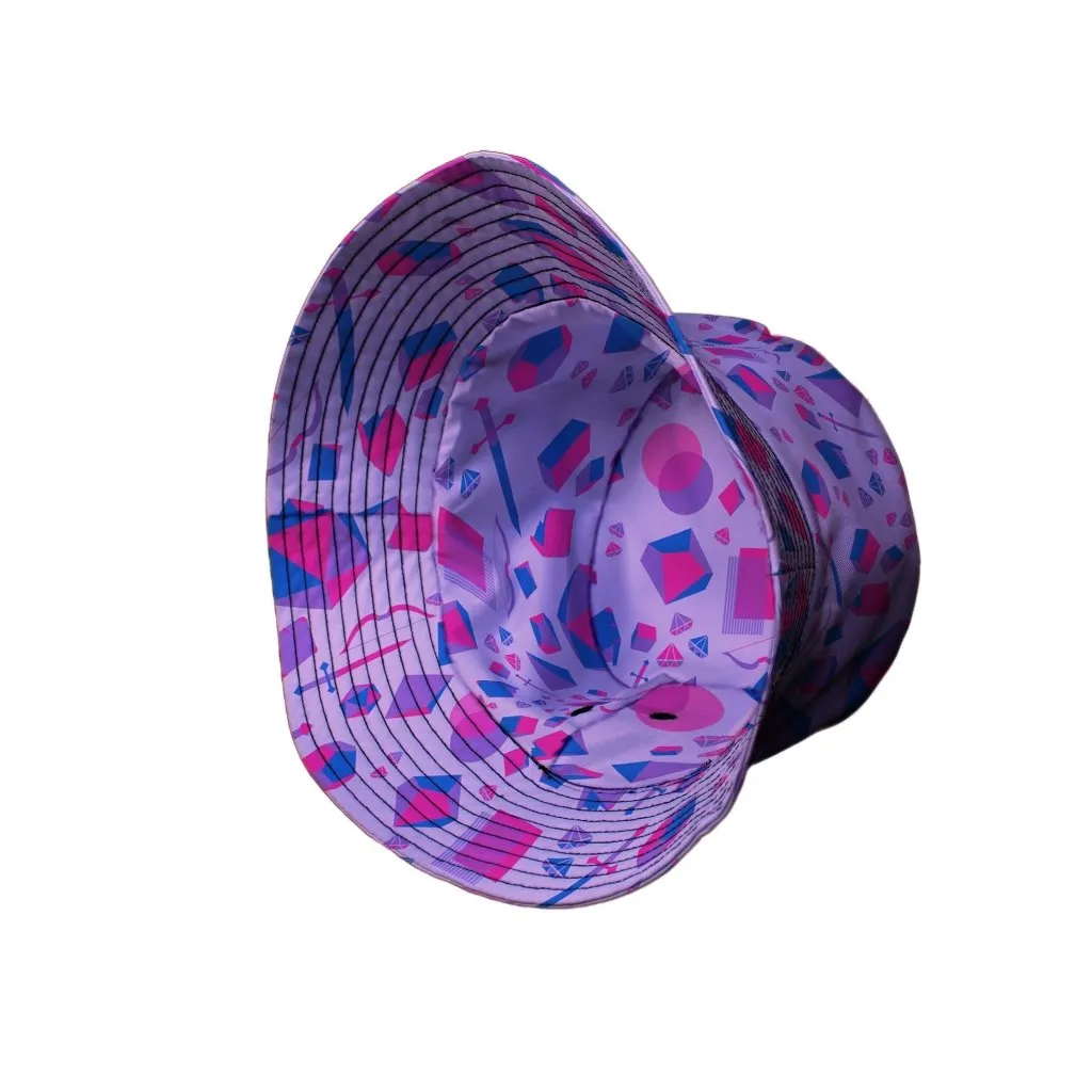 Pink Blue and Bisexual Colors Tabletop RPG Items Dnd Bucket Hat