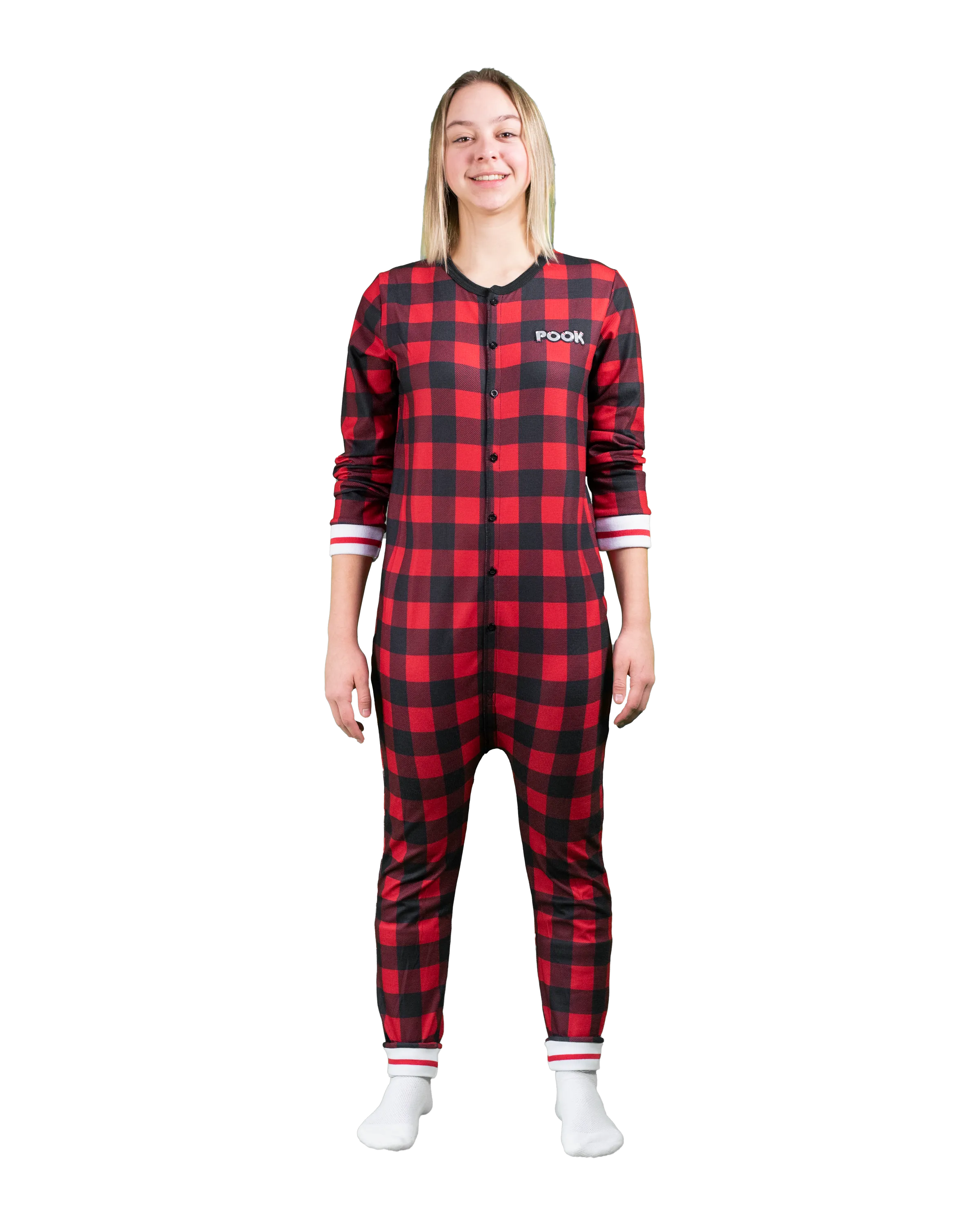 POOK (Red Plaid) Union Suit