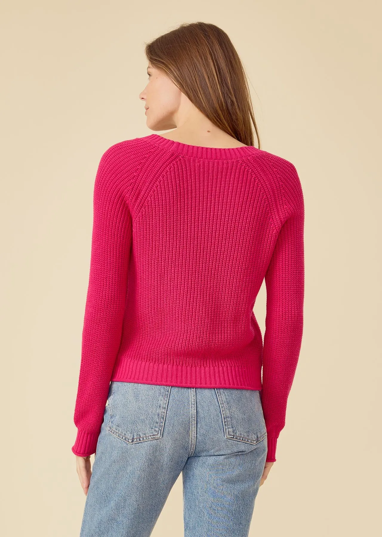 Raleigh Cardigan - Fuschia