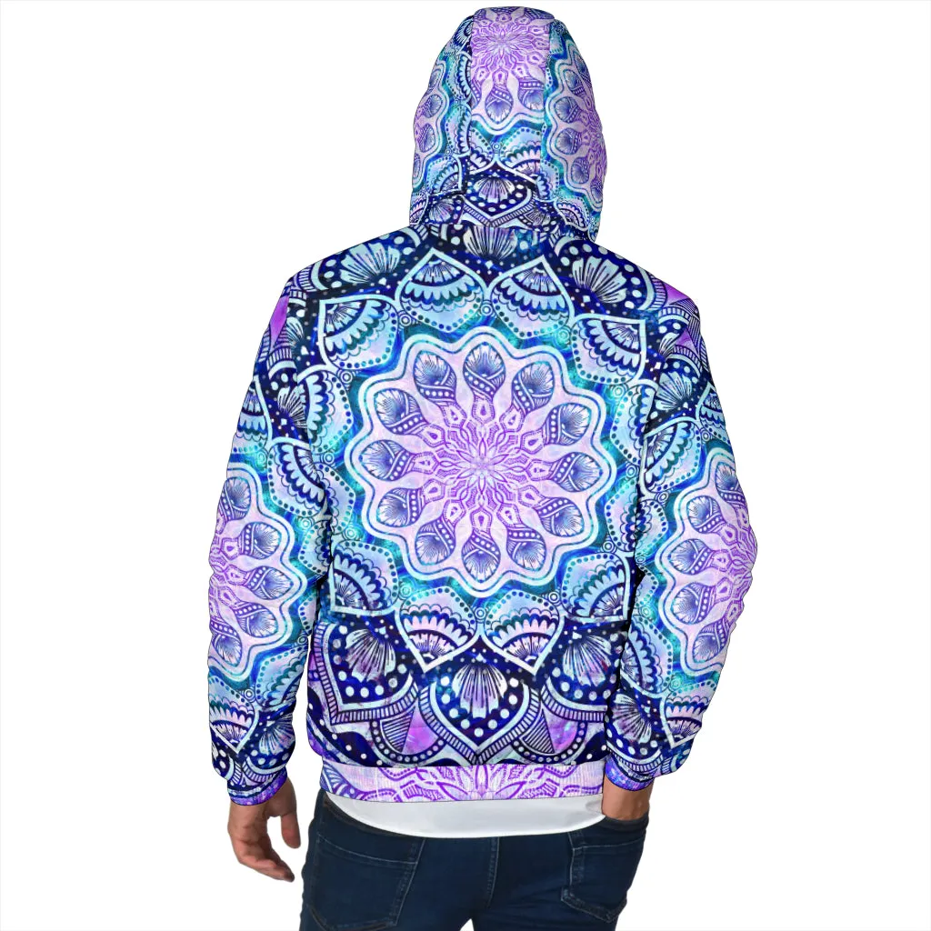 Sacred Mandala Men's Padded Hooded Jacket | Cameron Gray