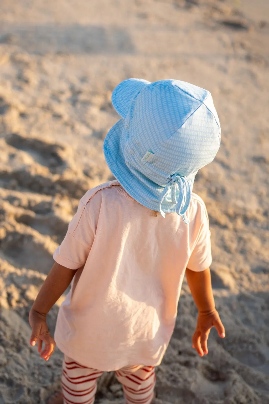 Teal Dashes Flap Hat