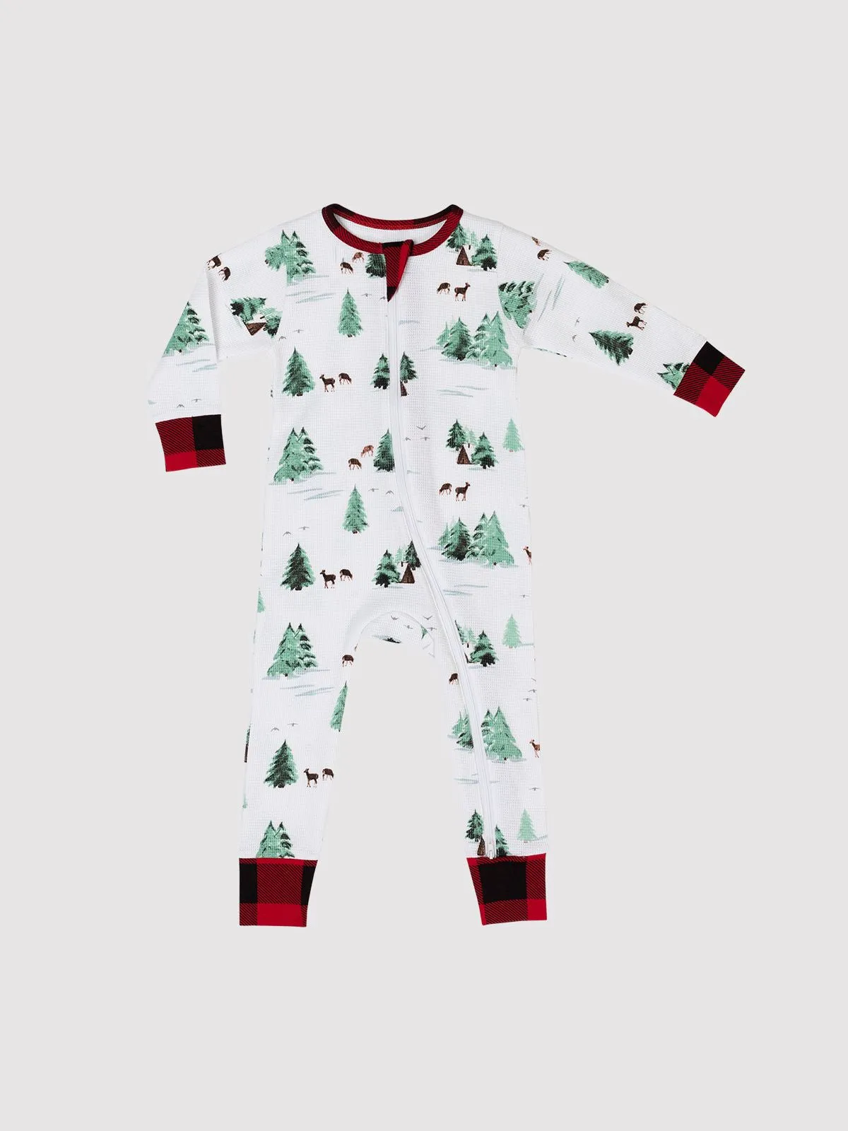 Thermal Watercolor Trees/Cabin Infant Onesie