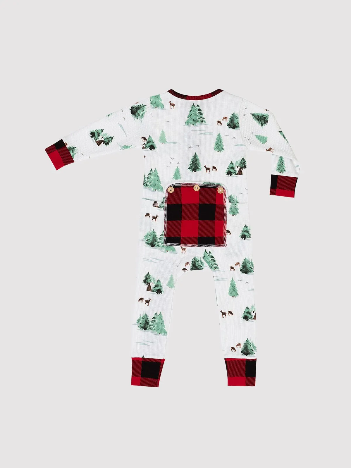 Thermal Watercolor Trees/Cabin Infant Onesie