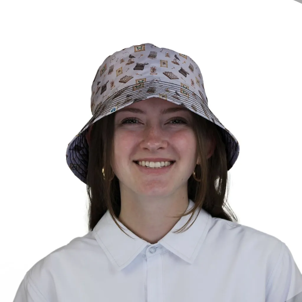 Vintage Gothic Library Bucket Hat