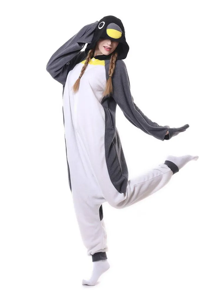 WHITE PENGUIN ONESIE PAJAMA ANIMAL ONESIE SLEEPWEAR