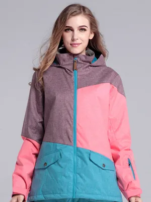 Women's Warm Thermal Waterproof Windproof Colorful Ski Jacket