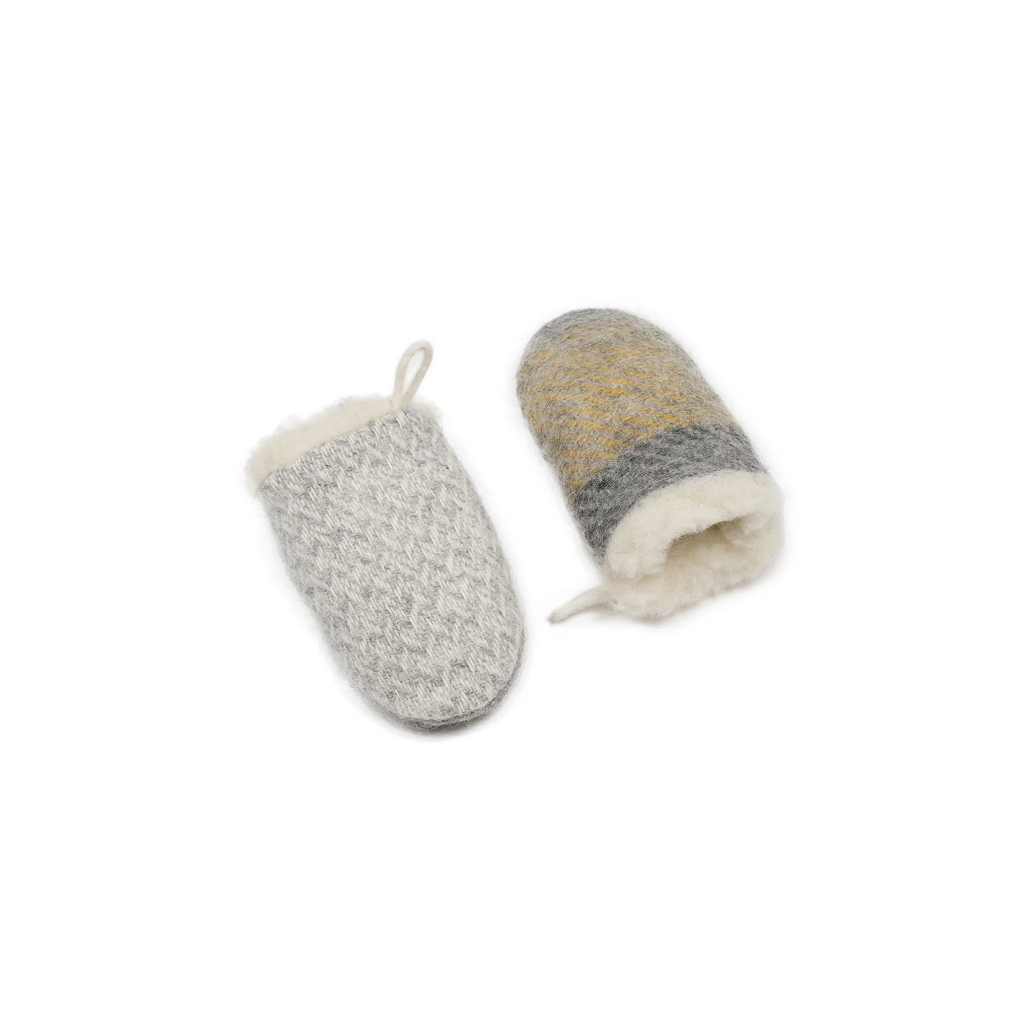 Wool mittens YELLOW