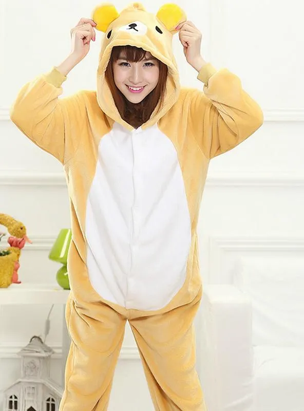 YELLOW EASILYBEAR COSTUME PAJAMAS SLEEPWEAR ONESIE