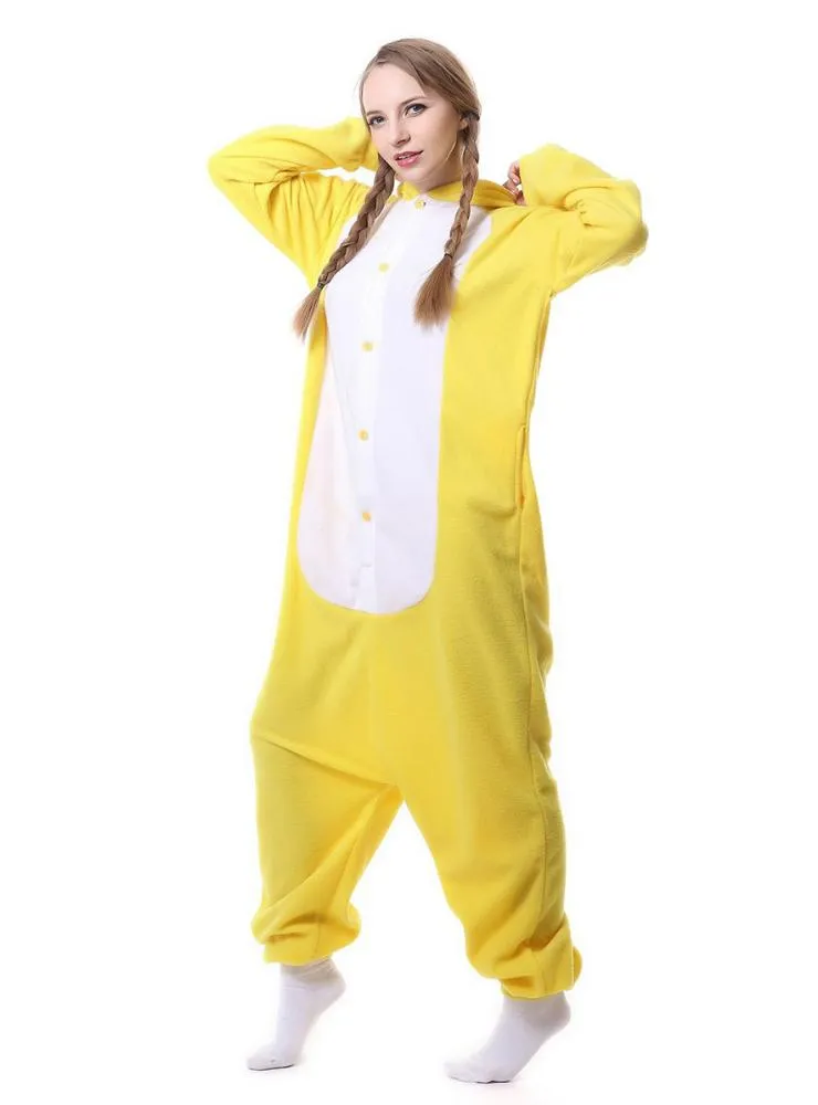 YELLOW RABBIT ONESIES PAJAMA WOMEN MEN SLEEPWEAR