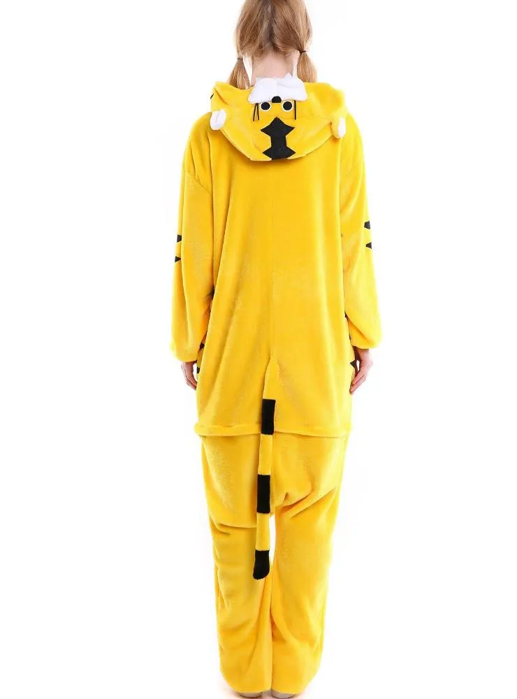 YELLOW TIGER ONESIES ANIMAL PAJAMAS ONE SLEEPWEAR