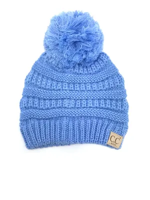 YJ-847 POM Pale Blue Kid Beanie