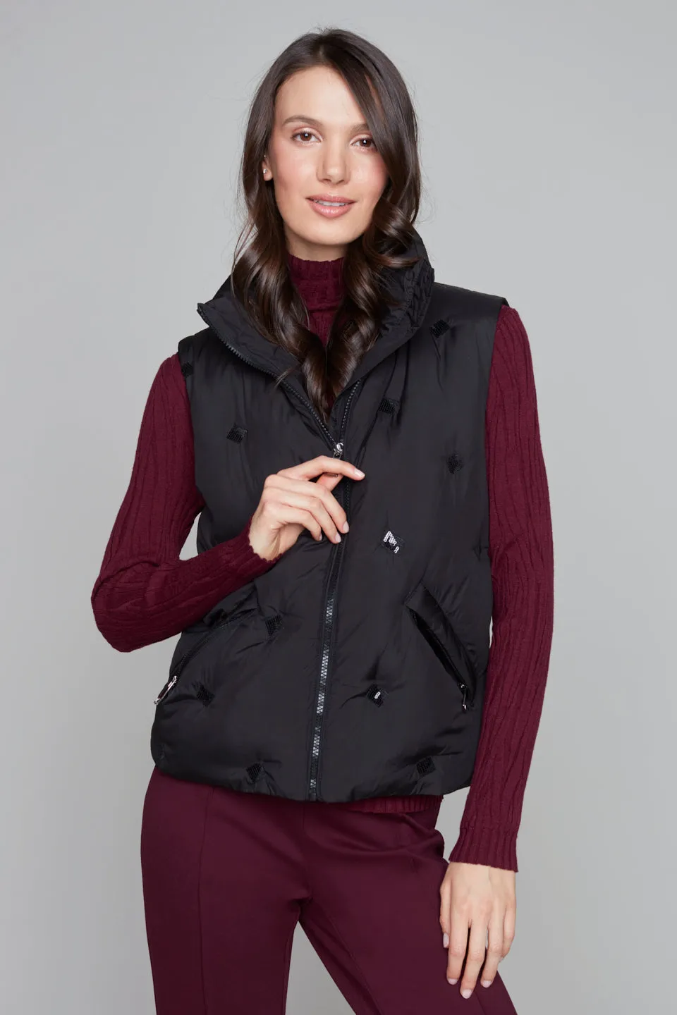 Zip Front Puffer Vest